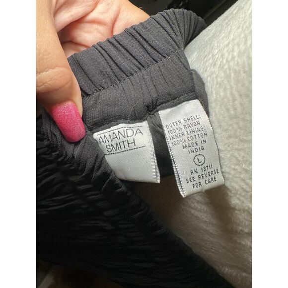 Vintage 90s Y2K Skirt Sz L Boho Checker Patchwork Print Grunge Light Weight - Picture 6 of 6